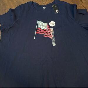 Kim Rogers Perfectly Soft American Flag Graphic TShirt - new